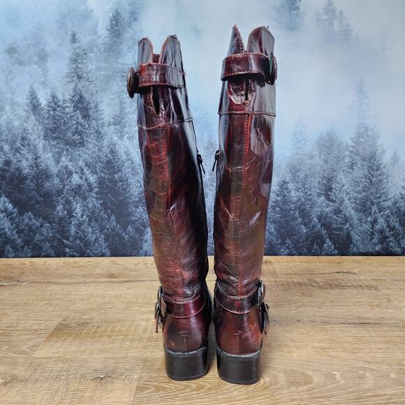 Born Crown Tall Leather Mahogany Riding Boots | Women's 6.5 - Picture 9 of 14